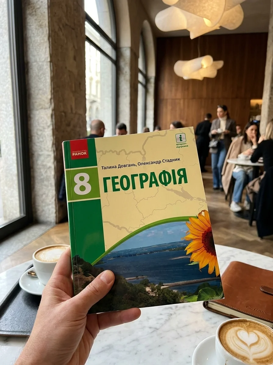 Географія. Підручник для 8 класу — Галина Довгань, обкладинка