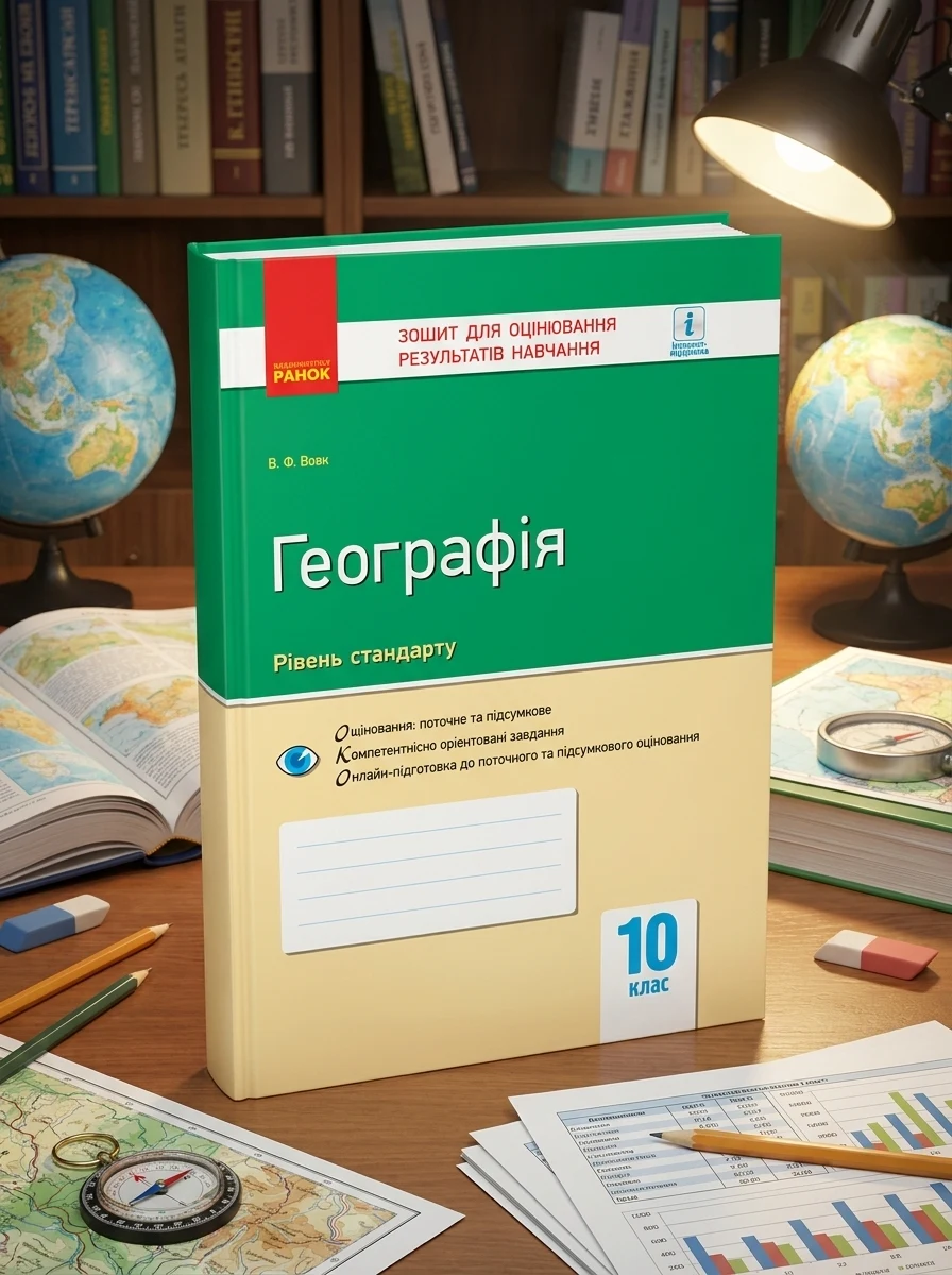 Географія. Регіони та країни. 10 клас. Зошит для оцінювання результатів навчання. Рівень стандарту — Вивчення мов