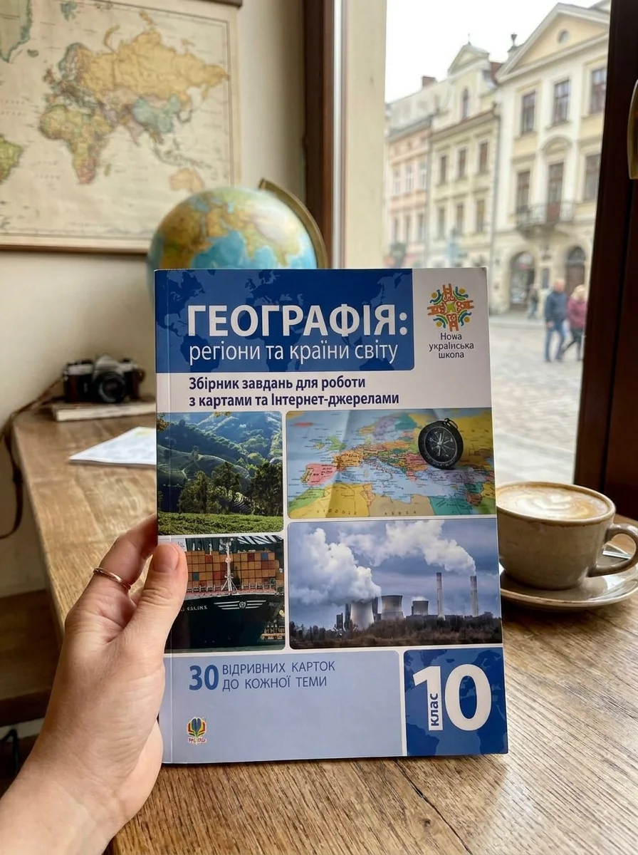 Географія. Регіони та країни світу. 10 клас. Збірник завдань для роботи з картами та Інтернет-джерелами — Тетяна Пилипченко, обкладинка
