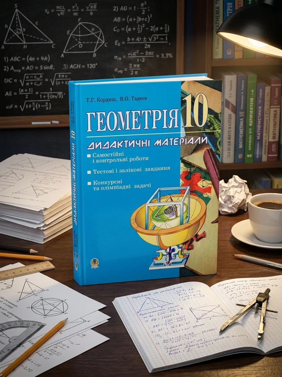 Геометрія. Дидактичні матеріали. 10 клас. Самостійні і контрольні роботи. Тестові, залікові і довгострокові завдання. Конкурсні та олімпіадні задачі — фото 2