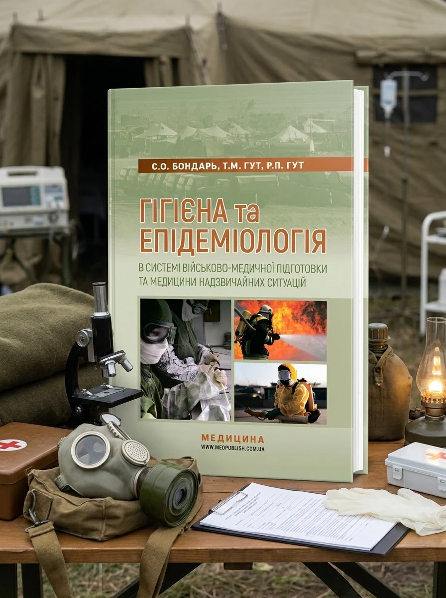 Гігієна та епідеміологія в системі військово-медичної підготовки та медицини надзвичайних ситуацій: підручник (ВНЗ І—ІІІ р. а.) — С.О Бондарь, обкладинка