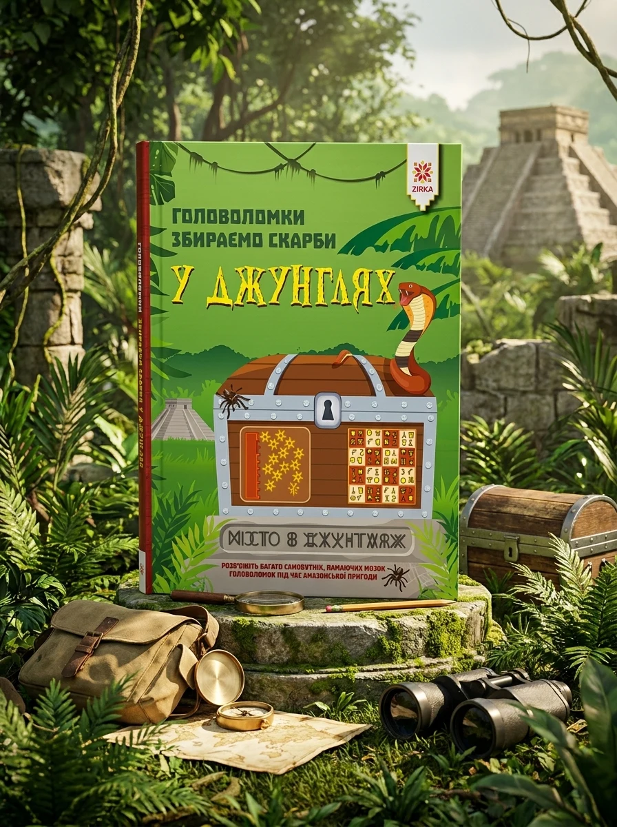 Головоломки. Збираємо скарби у джунглях — Дитяча література