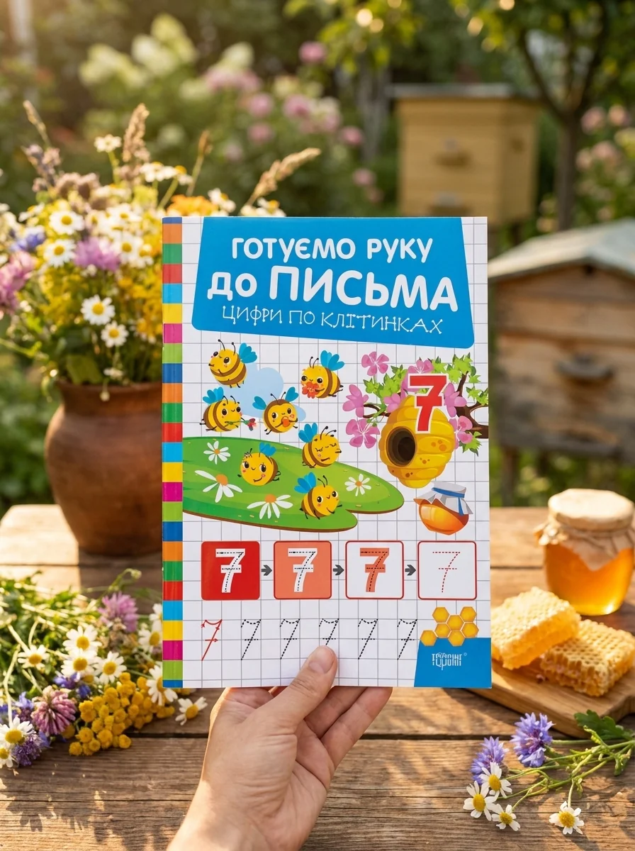 Готуємо руку до письма. Цифри по клітинках — Вивчення мов