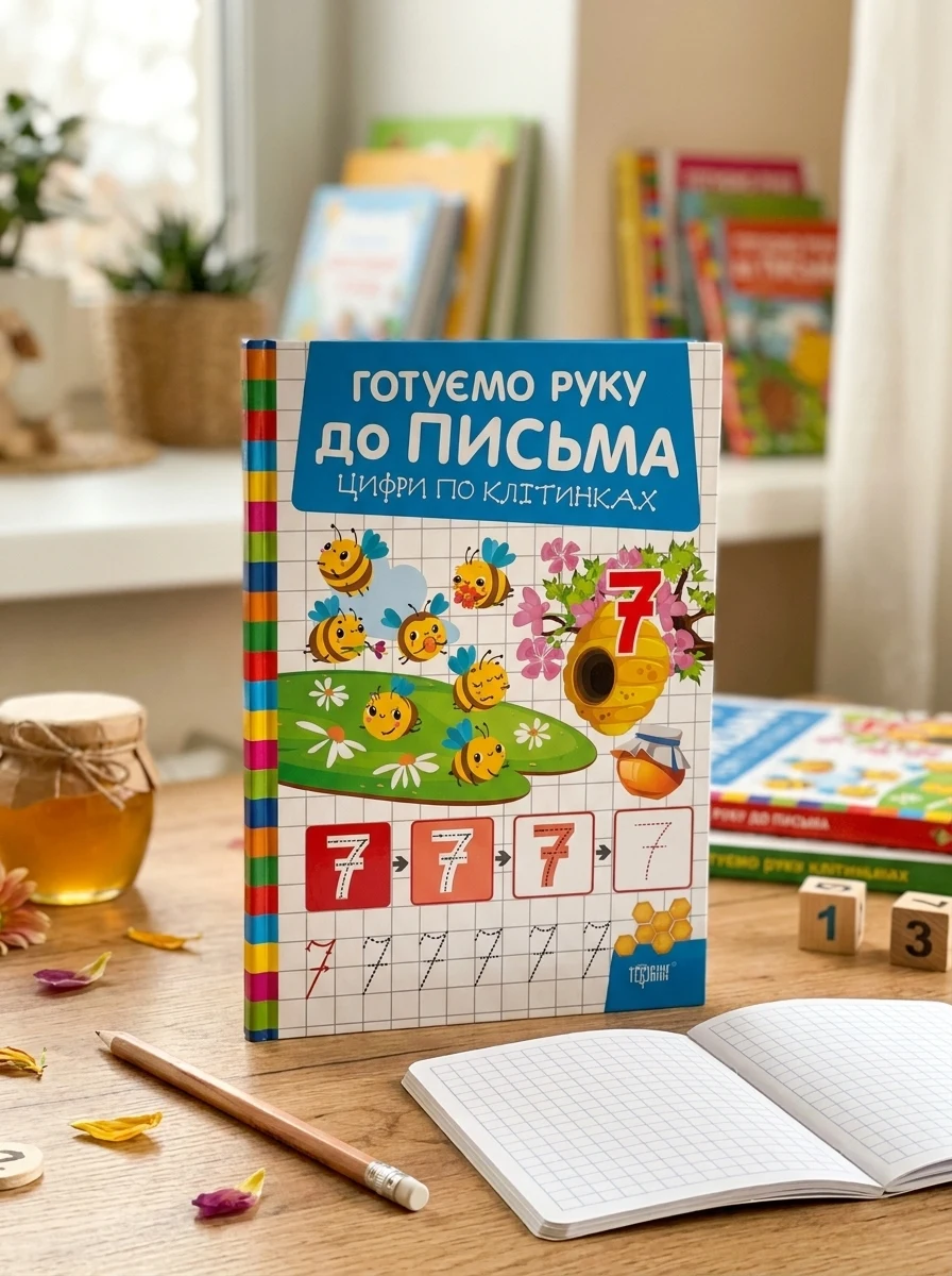 Готуємо руку до письма. Цифри по клітинках — фото 2