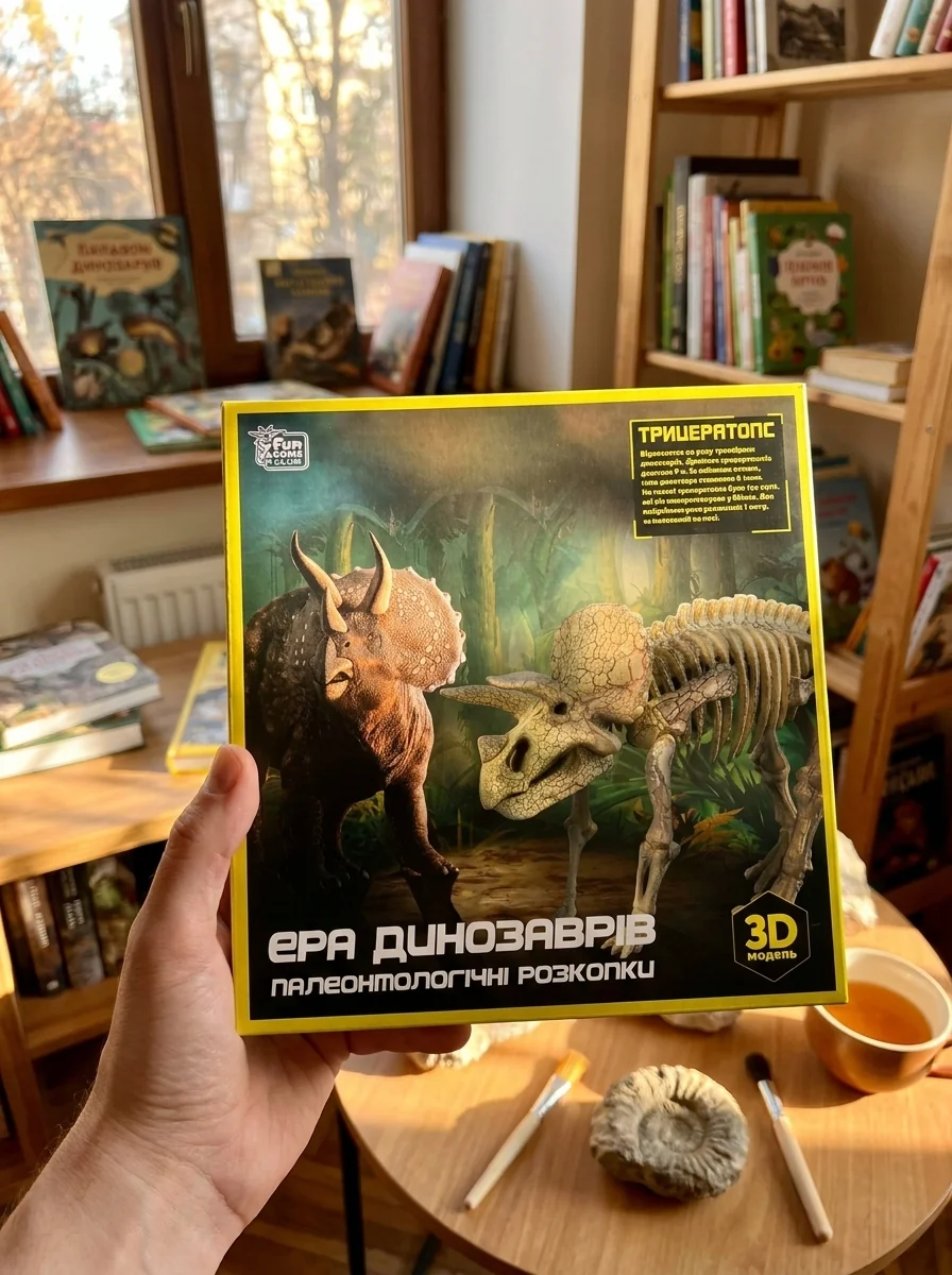 Гра Fun Game Розкопки, Ера динозаврів, Трицератопс (60407), обкладинка