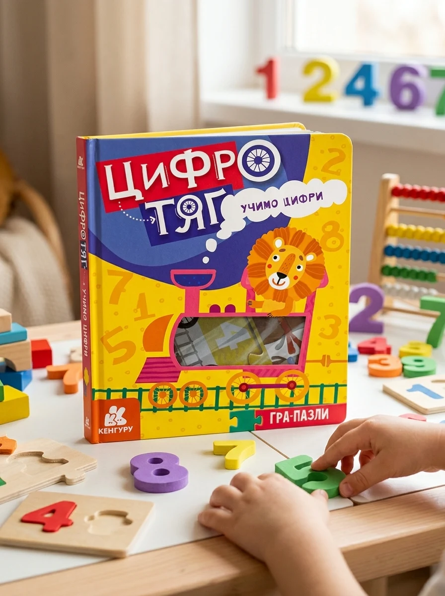Гра-Пазли. Цифротяг. Учимо цифри — Дитяча література