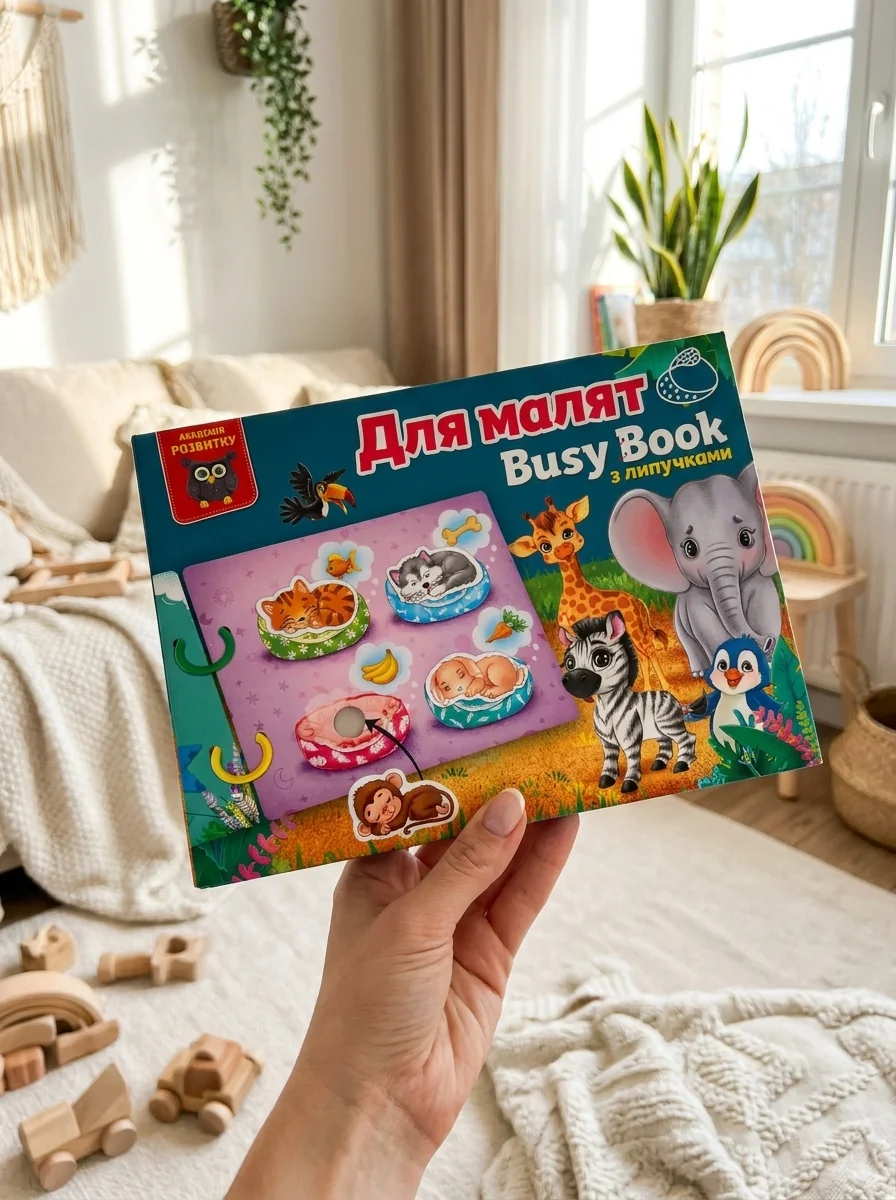 Гра розвиваюча Vladi Toys Busy Book Для малят VT1310-07 з липучками — Дитячі книги