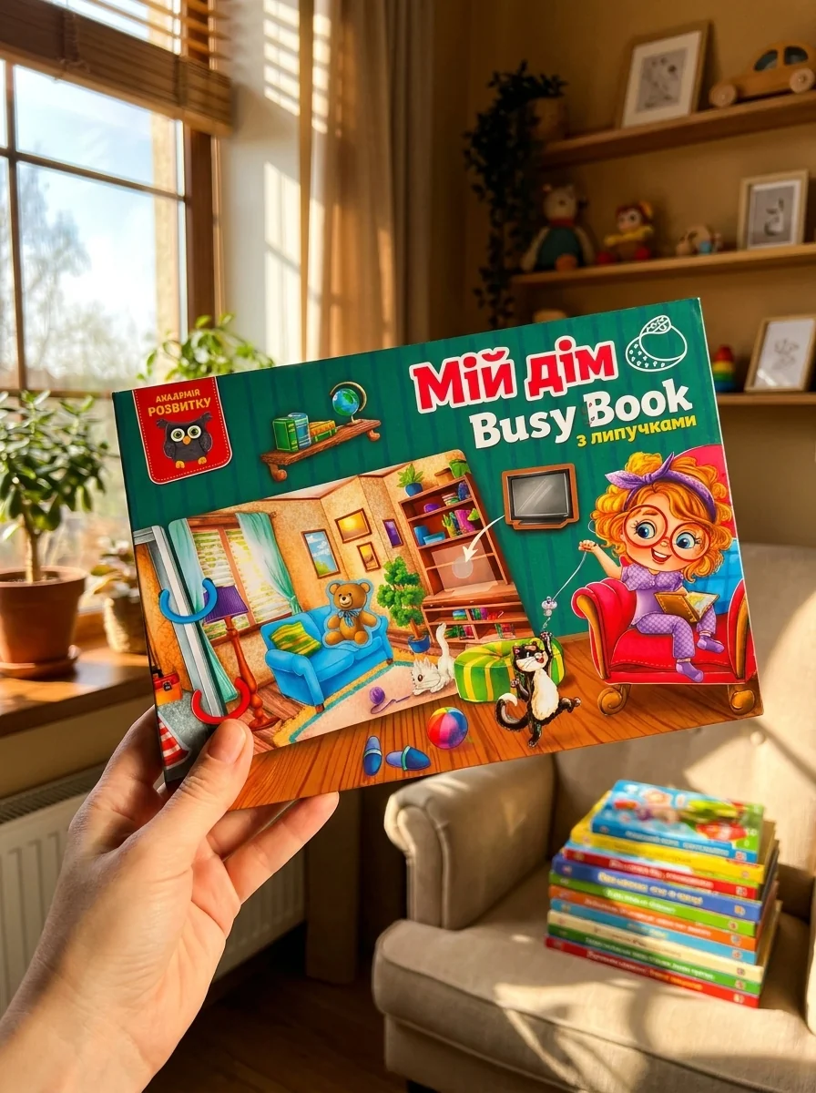 Гра розвиваюча Vladi Toys Busy Book Мій дім VT1310-08 з липучками — Дитячі книги