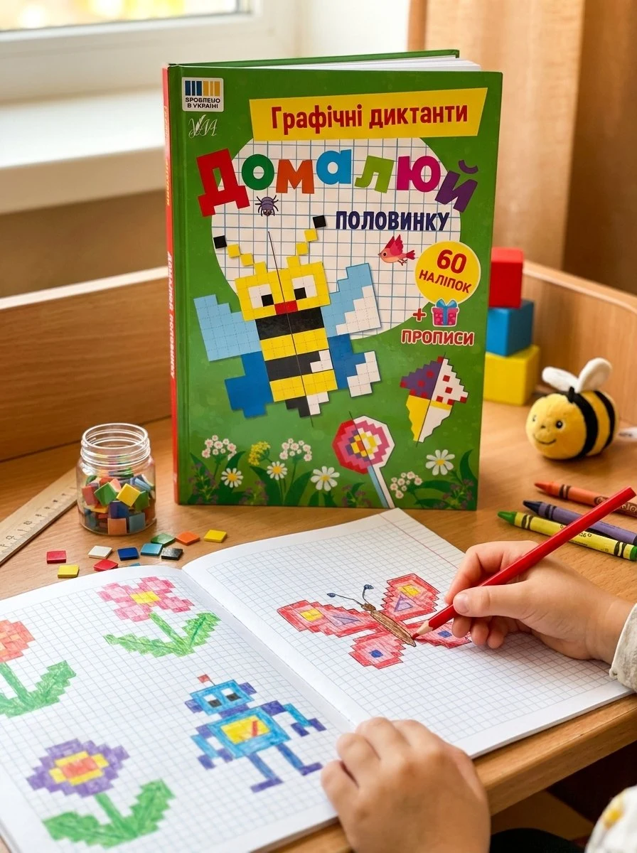 Графічні диктанти. Домалюй половинку — Ірина Цибань, фото 2