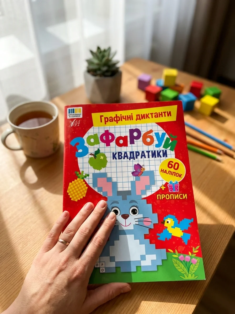 Графічні диктанти. Зафарбуй квадратики — Ірина Цибань, обкладинка