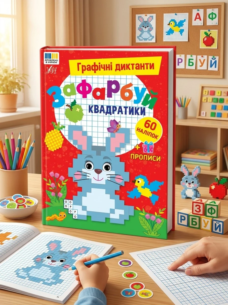 Графічні диктанти. Зафарбуй квадратики — Ірина Цибань, фото 2