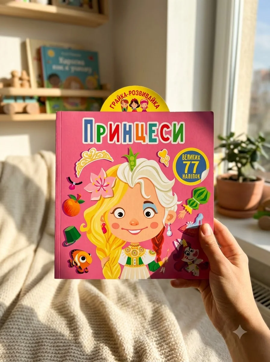 Грайка-розвивайка. Принцеси. 77 великих наліпок — Дитяча література