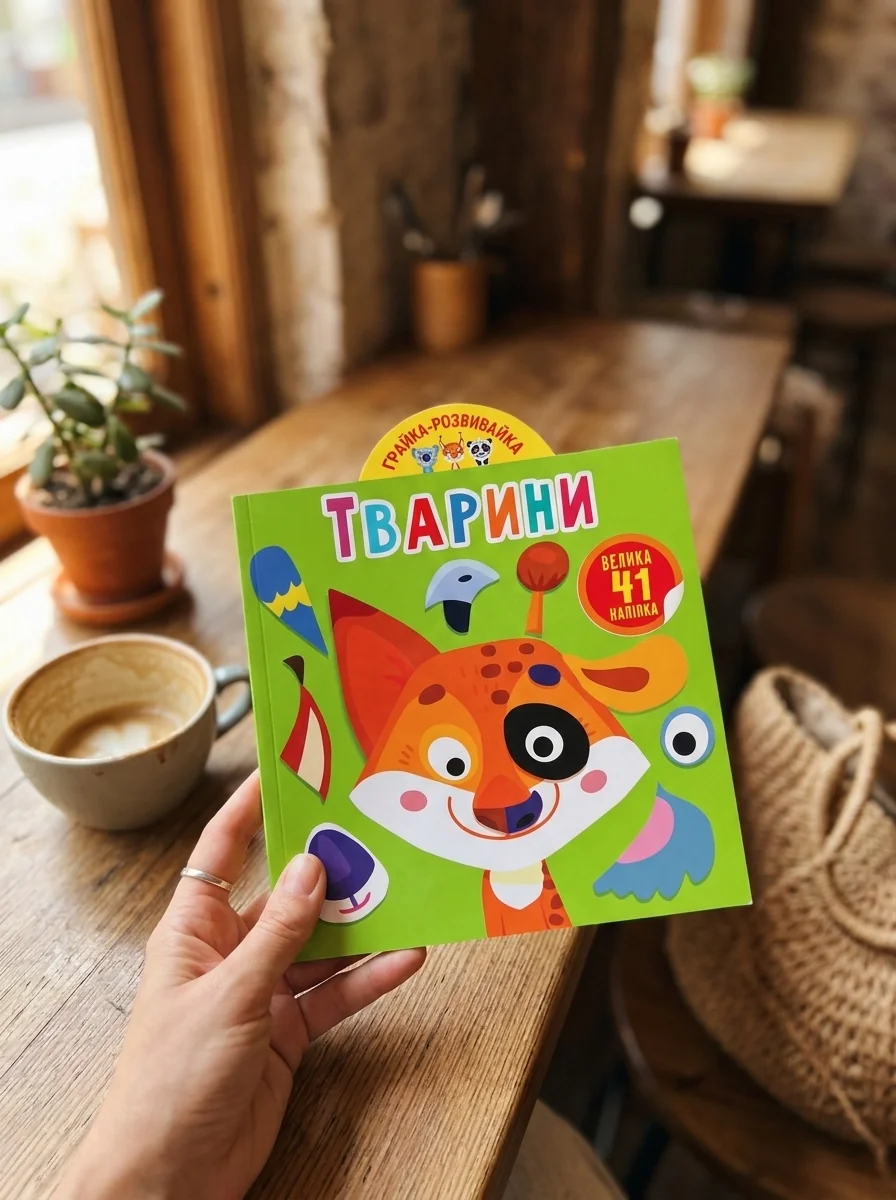 Грайка-розвивайка. Тварини. 41 велика наліпка — Дитяча література