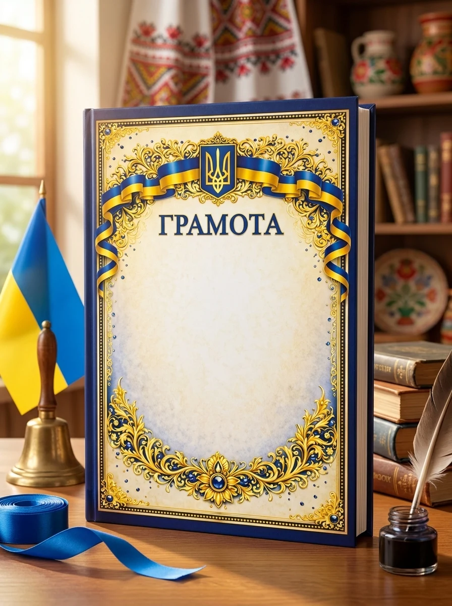 Грамота патріотична з синіми камінцями — Дитяча література