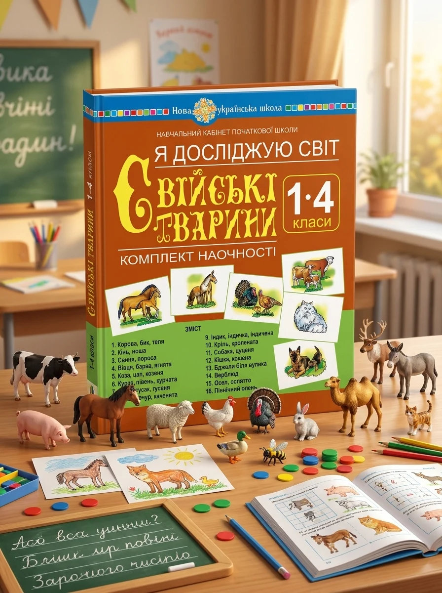 Я досліджую світ. 1-4 класи. Свійські тварини. Комплект наочності — Вивчення мов