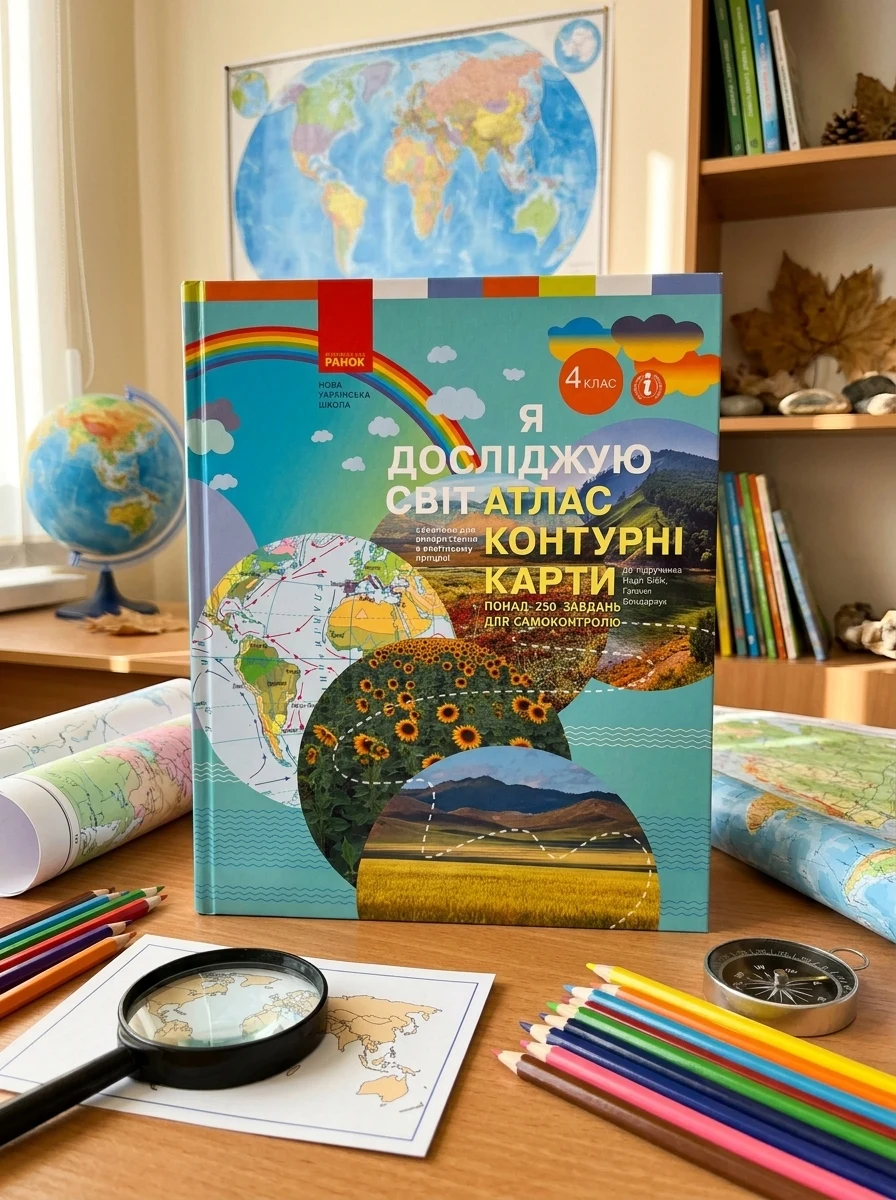 Я досліджую світ. 4 клас. Атлас. Контурні карти — Дитяча література