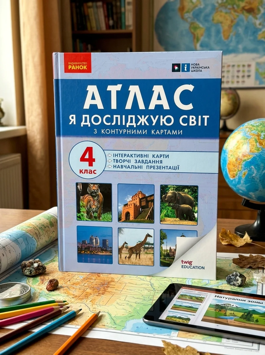 Я досліджую світ. 4 клас. Атлас. Контурні карти та навчальні презентації, — Вивчення мов