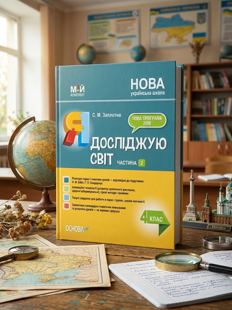 Я досліджую світ. 4 клас. Частина 2 (за підручником Н. М. Бібік, Г. П. Бондарчук)