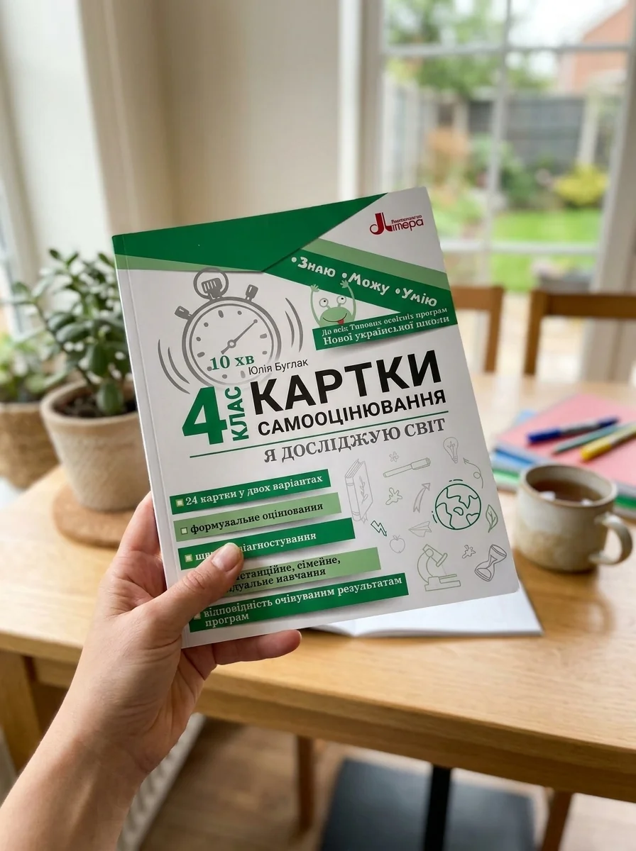 Я досліджую світ. 4 клас. Картки самооцінювання — Юлія Буглак, обкладинка