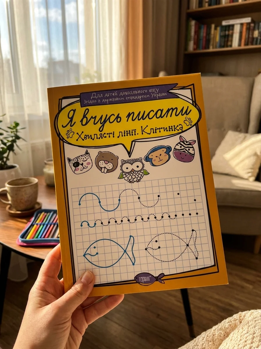 Я вчусь писати. Хвилясті лінії. Клітинка — фото 2