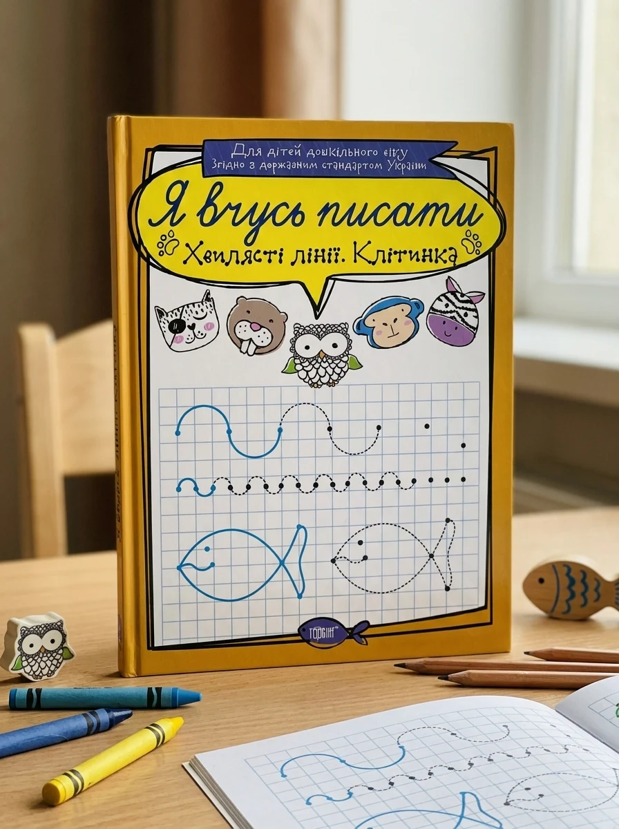Я вчусь писати. Хвилясті лінії. Клітинка — Книги