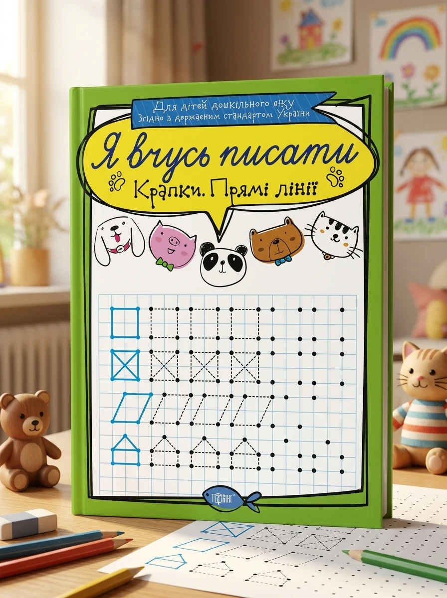 Я вчусь писати. Крапки. Прямі лінії — Книги