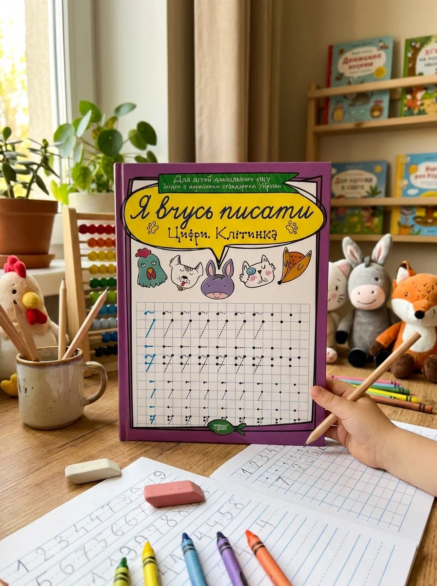 Я вчусь писати. Цифри. Клітинка