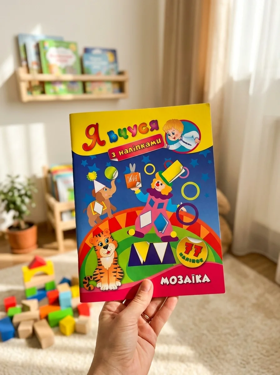 Я вчуся з наліпками. Мозаїка — Книги з наліпками