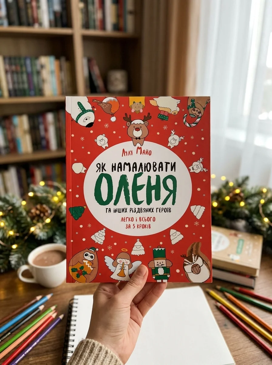Як намалювати оленя та інших різдвяних героїв — Розвивальні книги