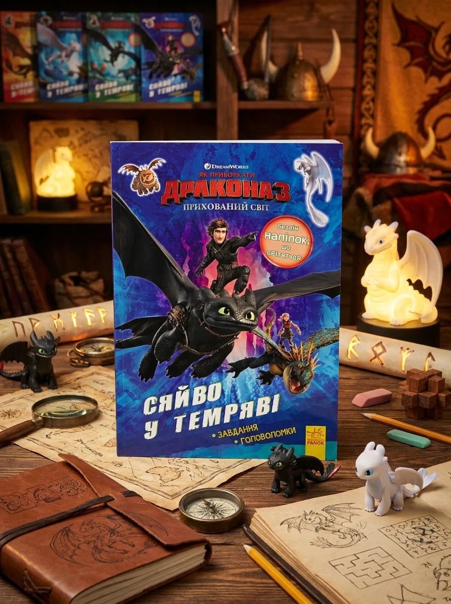 Як приборкати дракона 3. Сяйво у темряві. Завдання. Головоломки, — Дитяча література