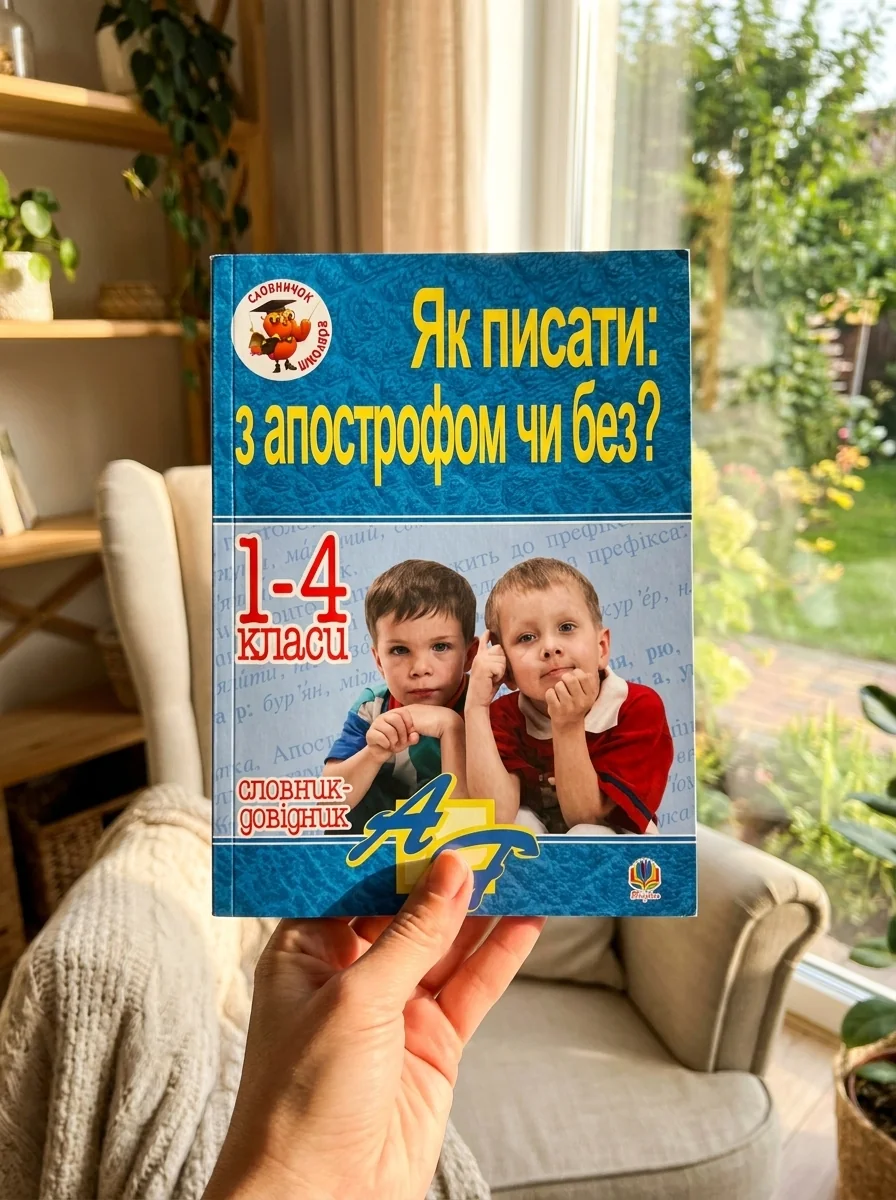 Як писати: з апострофом чи без? Словник-довідник. 1-4 класи — Вивчення мов