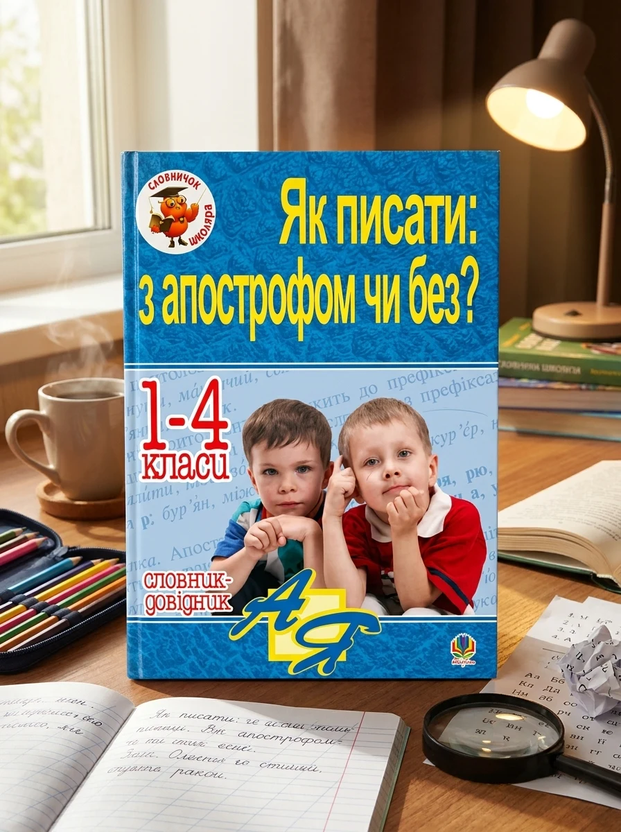 Як писати: з апострофом чи без? Словник-довідник. 1-4 класи — фото 2