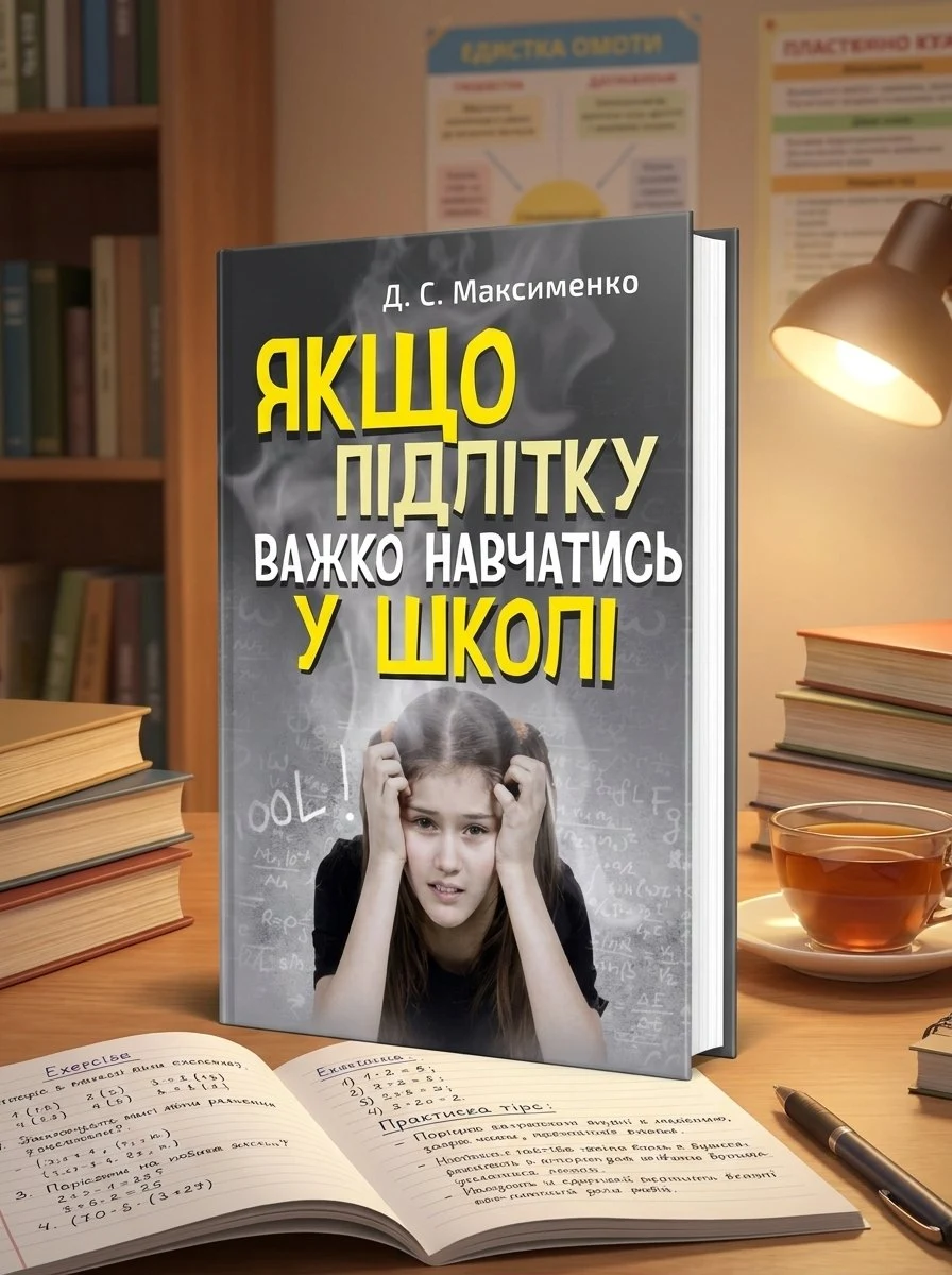 Якщо підлітку важко навчатись у школі. Практична психологія — Максименко Д.С., обкладинка