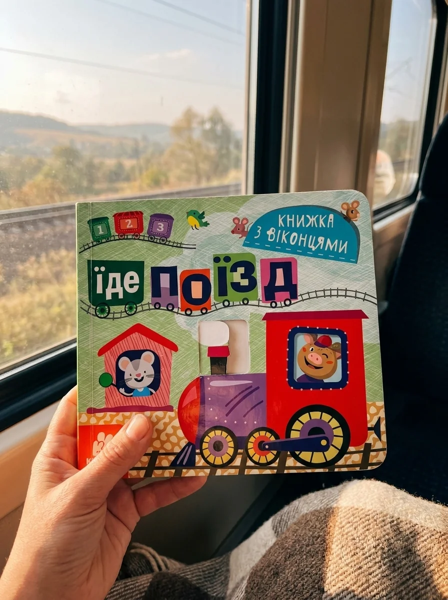 Книжка з віконцями. Їде поїзд — Книги-іграшки