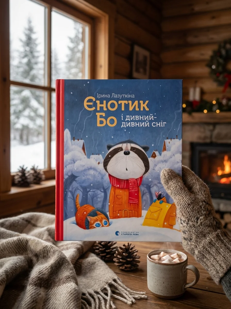 Єнотик Бо і дивний-дивний сніг. Книга 2 — Лазуткіна І., обкладинка