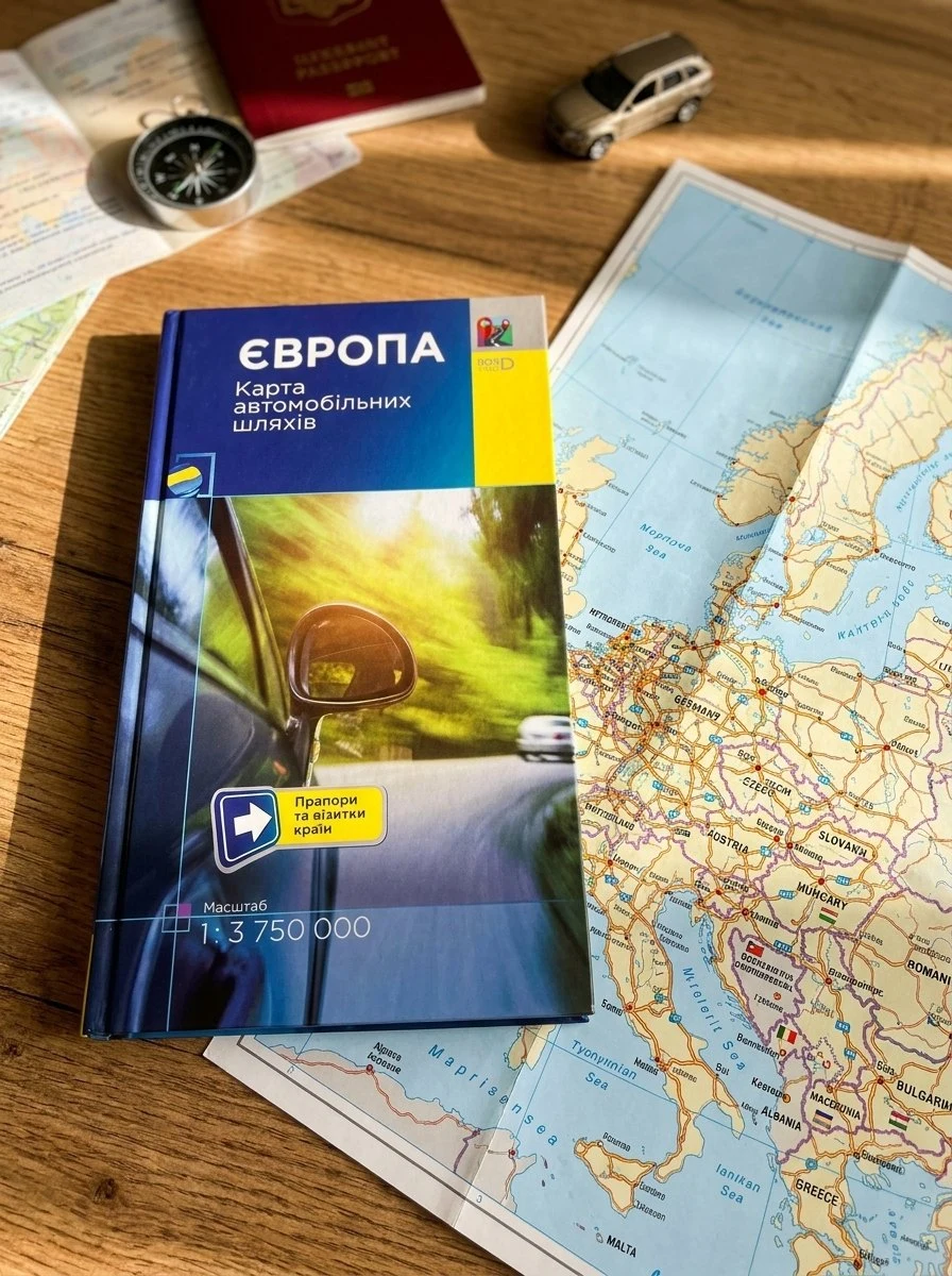 Європа. Карта автомобільних шляхів м-б 1:3 750 000, обкладинка