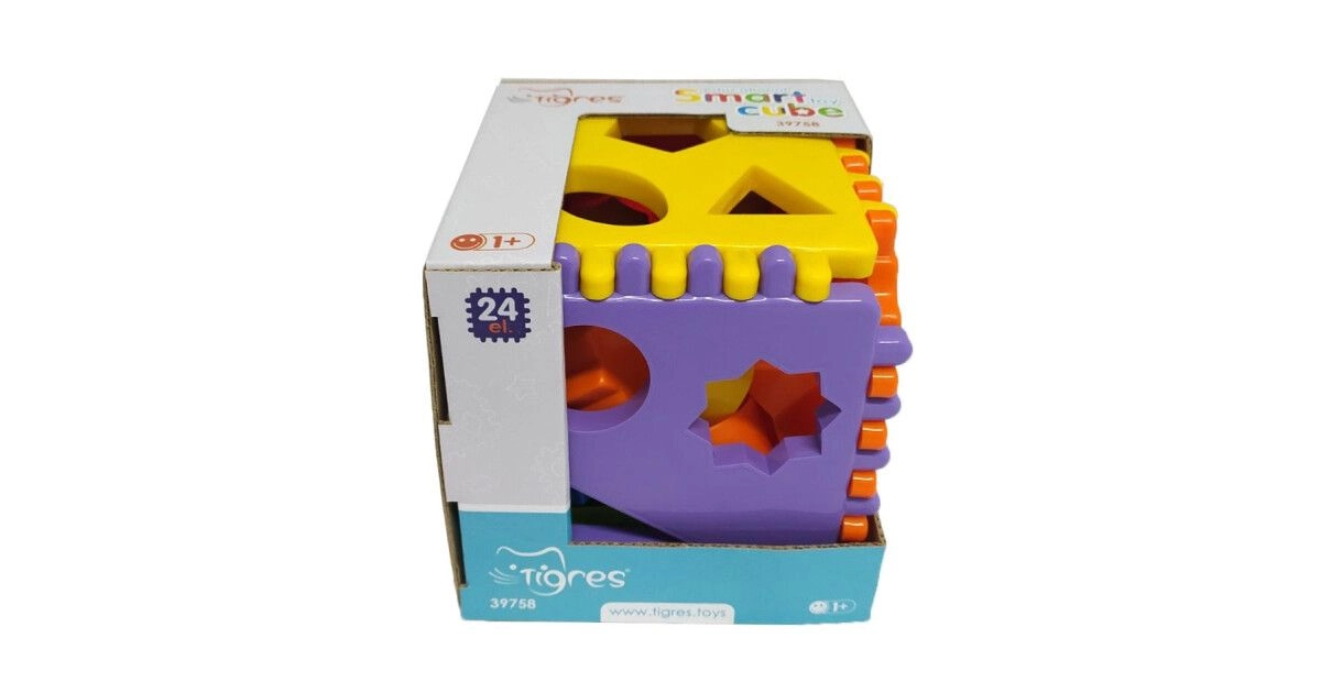 Іграшка-сортер Tigres Smart cube 24 елементи в коробці — фото 2