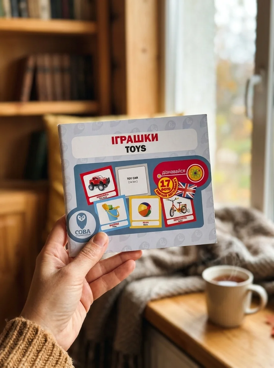 Іграшки. 17 карток англійською — Розвивальні книги