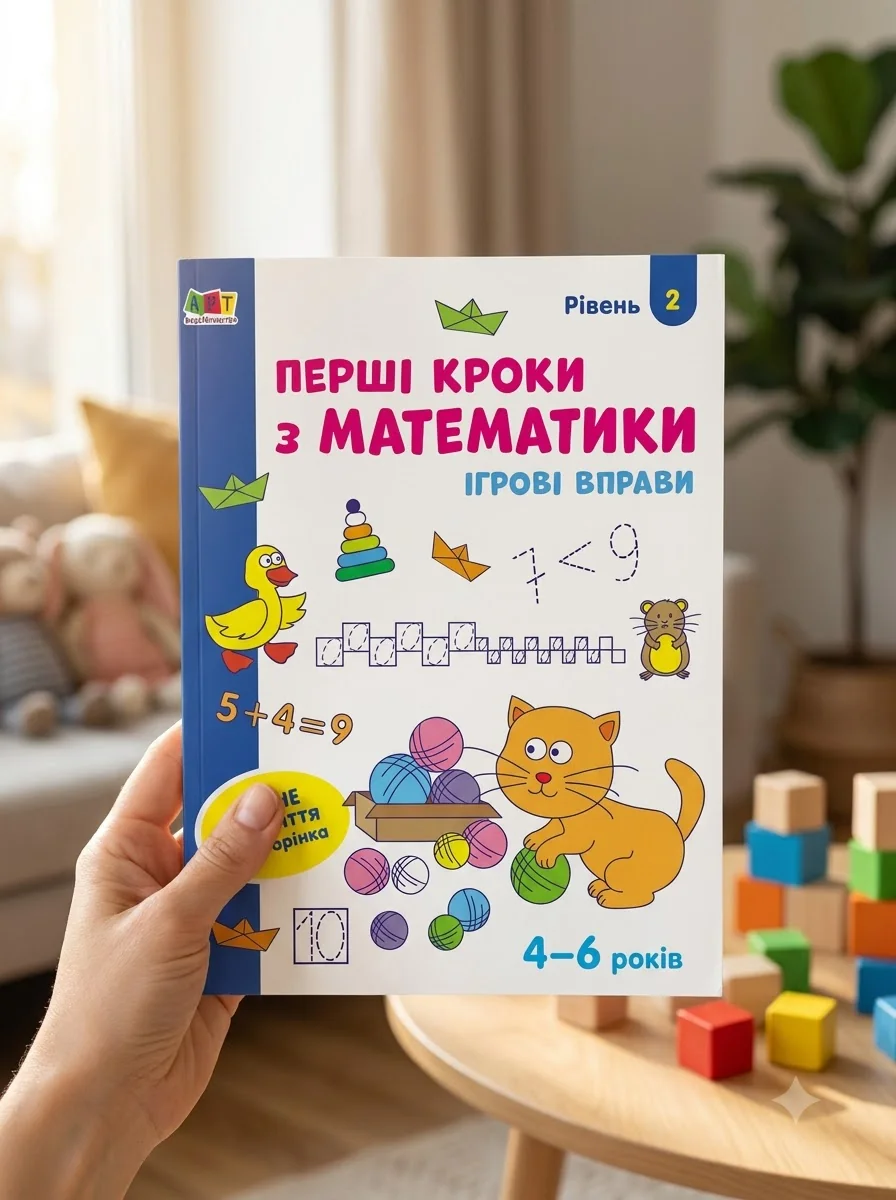 Ігрові вправи: Перші кроки з математики. Рівень 2 (4–6 років) — Дитяча література