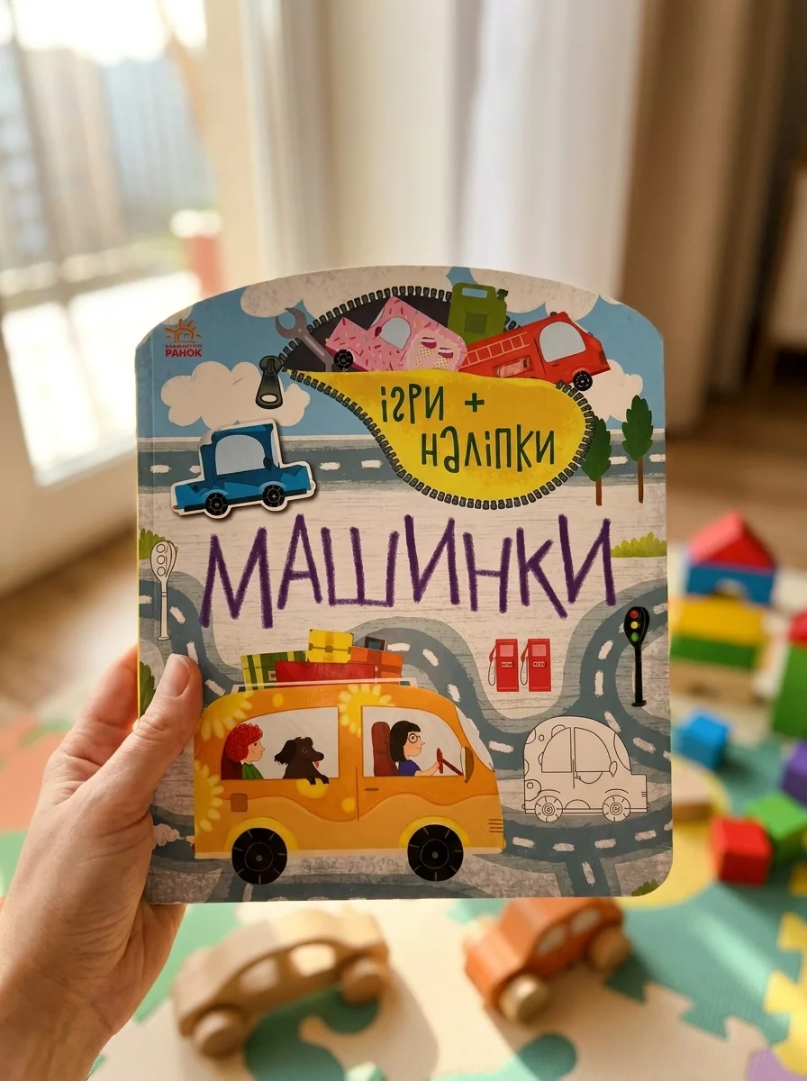 Ігри+наліпки. Машинки — Книги з наліпками