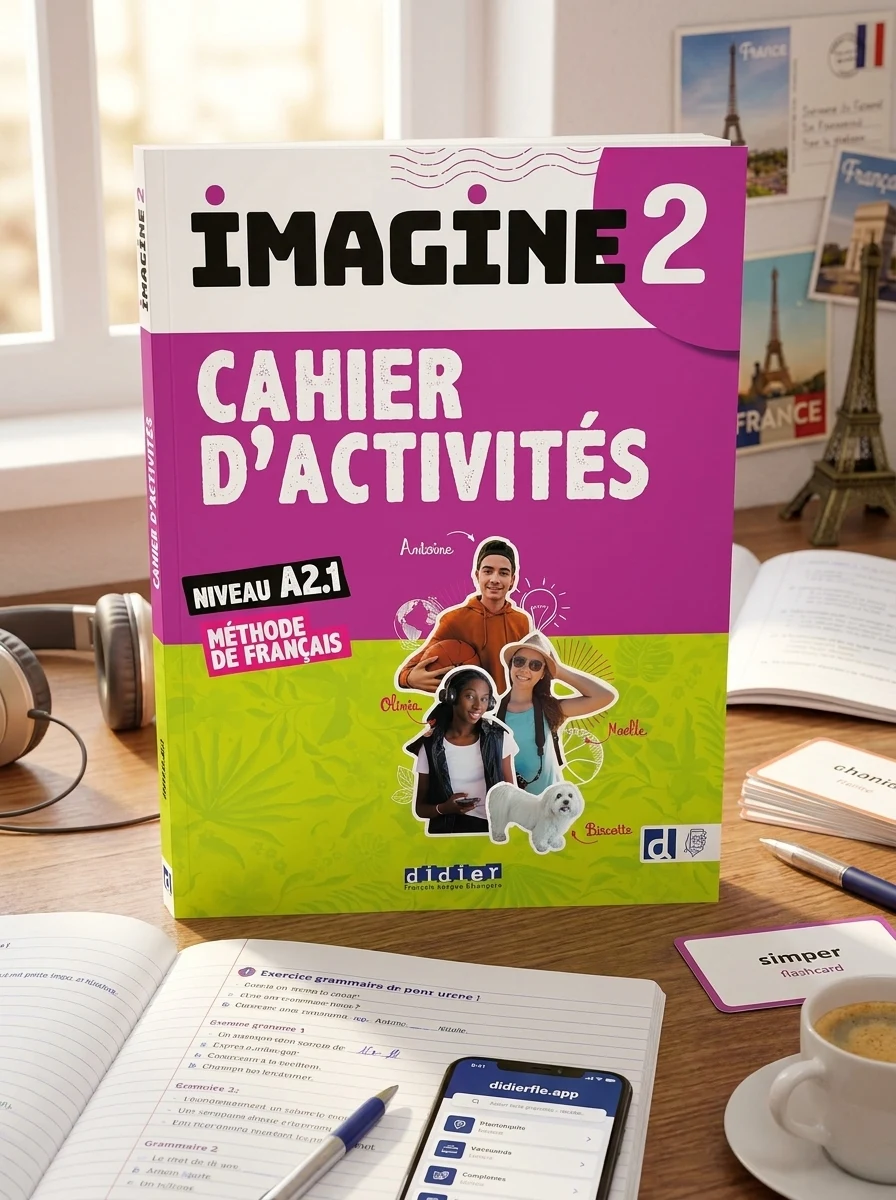 Imagine 2 - A2.1 Cahier d'activites + CD mp3 + didierfle.app — Вивчення мов