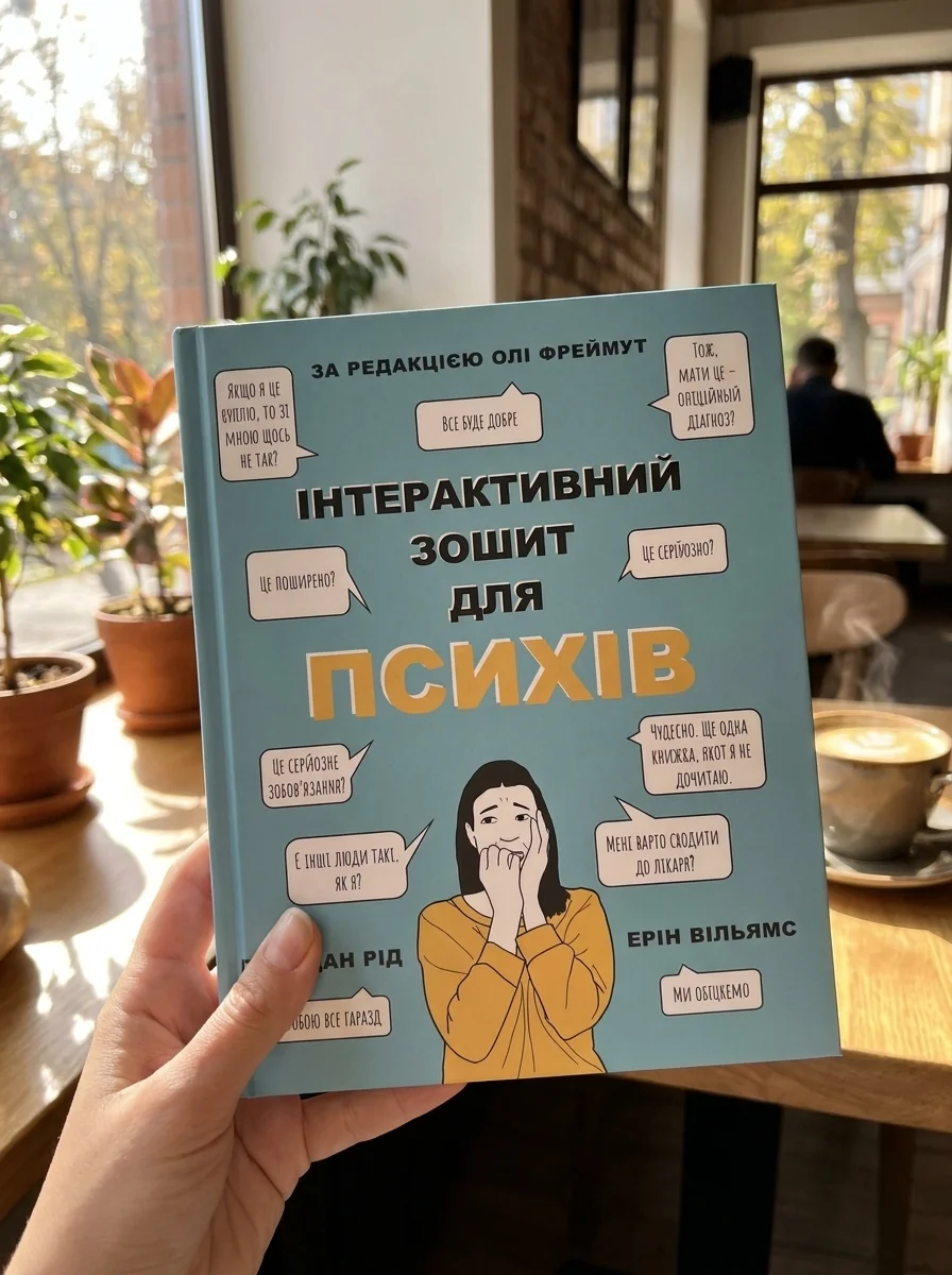Інтерактивний зошит для психів — Ольга Фреймут, обкладинка