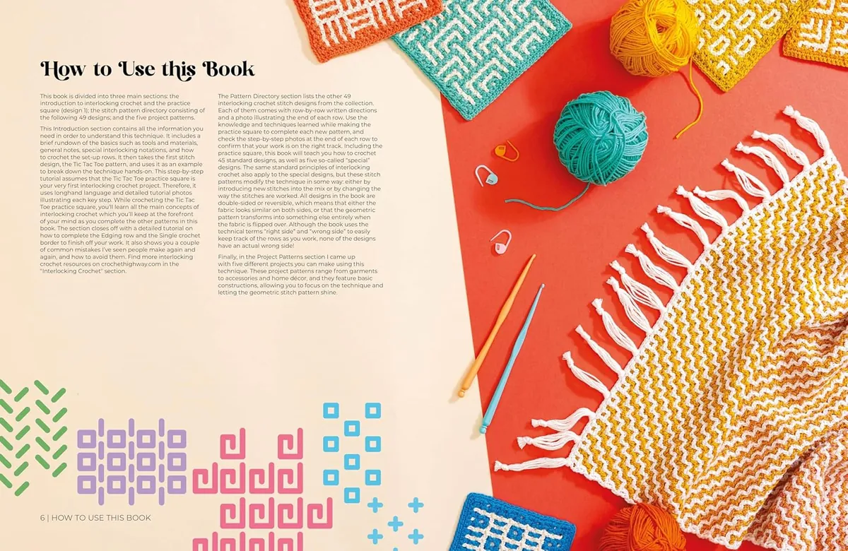 Interlocking Crochet: 50 Reversible Stitch Patterns and Five Projects for the Modern Crocheter — Ana-Maria Babanica, фото 4