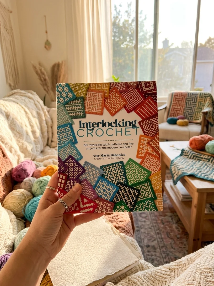 Interlocking Crochet: 50 Reversible Stitch Patterns and Five Projects for the Modern Crocheter — Ana-Maria Babanica, обкладинка