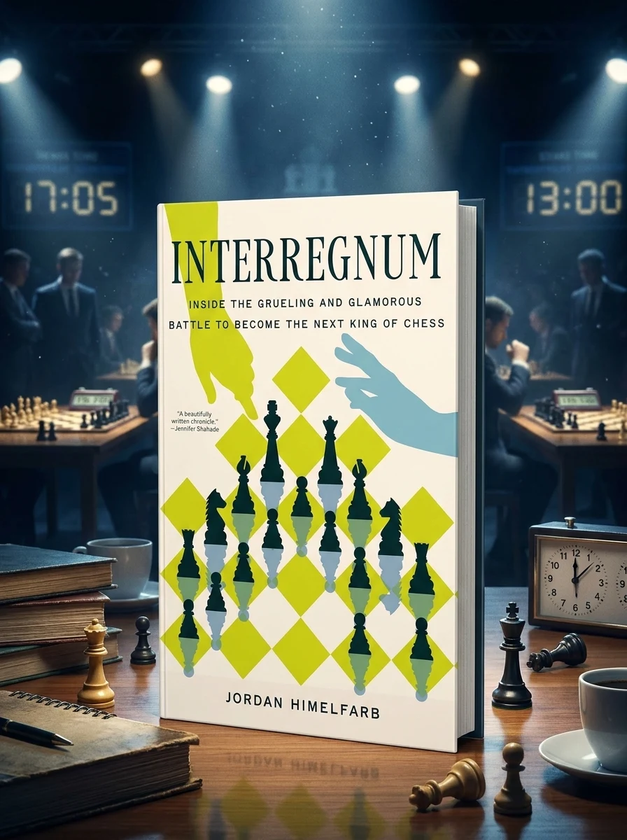 Interregnum. Inside the Grueling and Glamorous Battle to Become the Next King of Chess — Джордан Гімельфарб, обкладинка