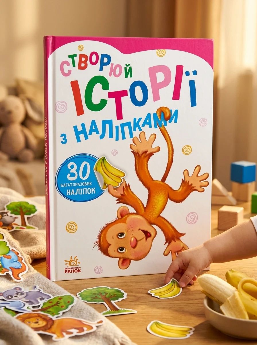 Історії з наліпками: Мавпочка — Дитяча література