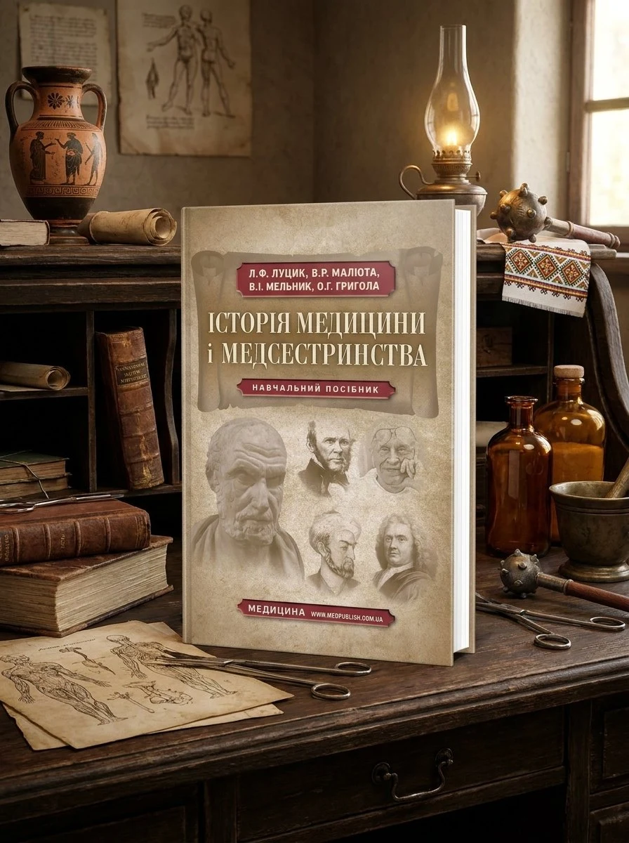 Історія медицини і медсестринства: навчальний посібник (ВНЗ І—ІІІ р. а.) — Л.Ф Луцик, обкладинка
