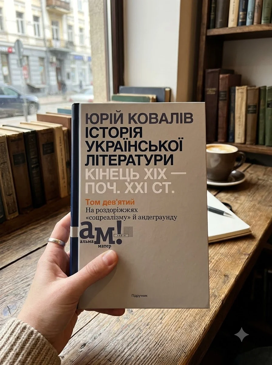 Історія української літератури. Кінець XIX – поч. XXI ст. Том 9. На роздоріжжях «соцреалізму» й андеграунду — Юрій Ковалів, обкладинка