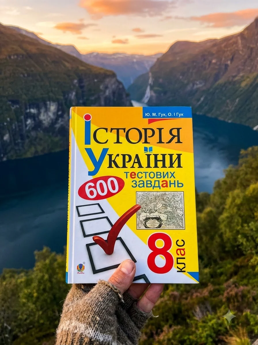 Історія України. 600 тестових завдань. 8 клас — Юлія Гук, обкладинка
