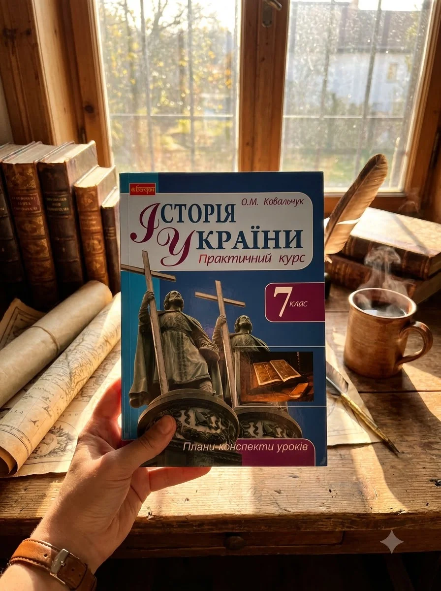 Історія України. 7 клас. Плани-конспекти уроків — Ковальчук Олена, обкладинка